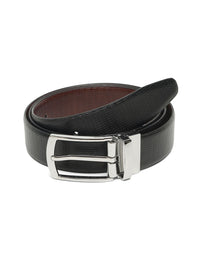 Teakwood Leathers Men Textured Leather Reversible Formal Belt