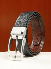 Teakwood Leathers Men Textured Leather Reversible Formal Belt