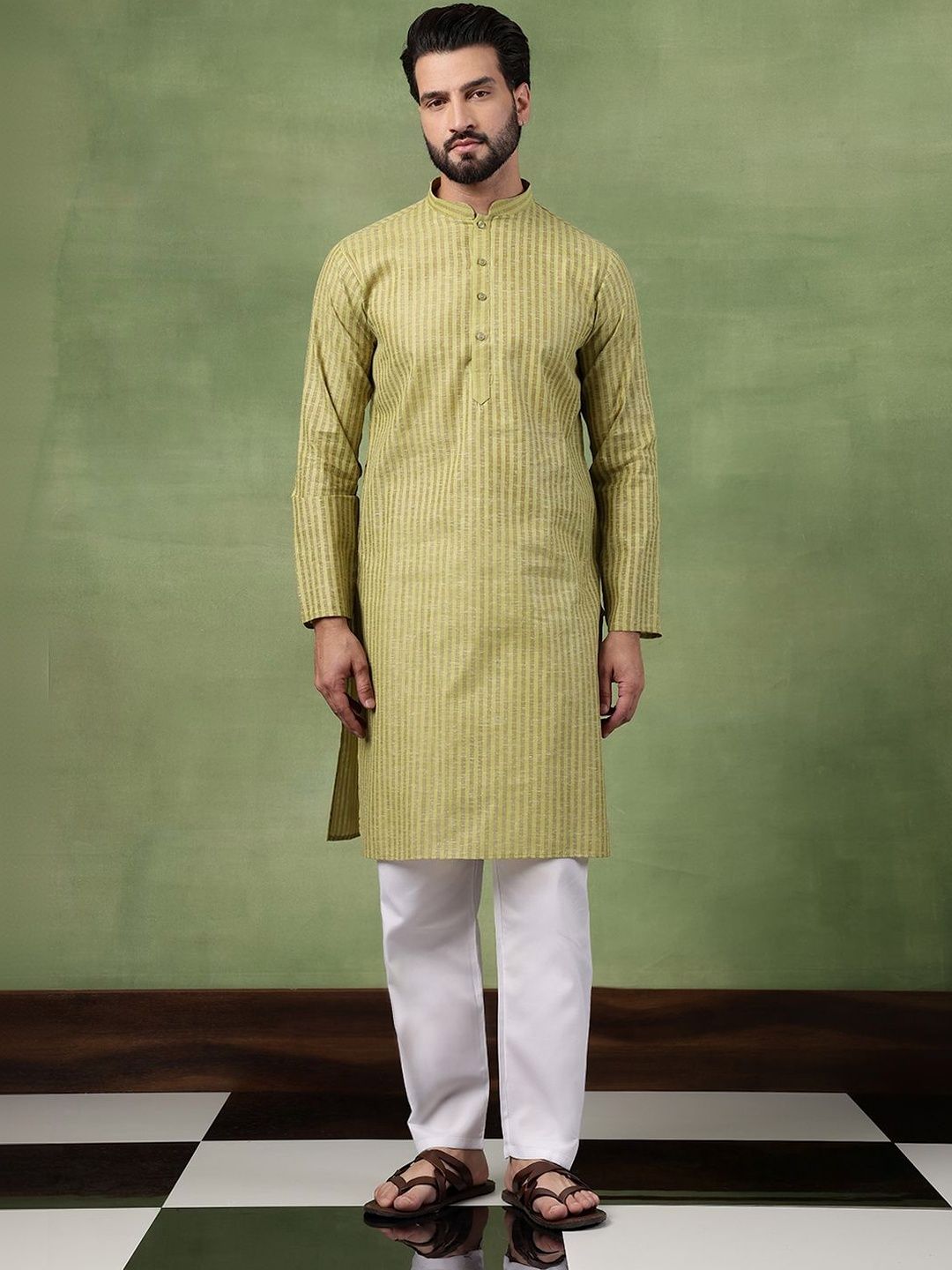 SOJANYA Men Striped Kurta