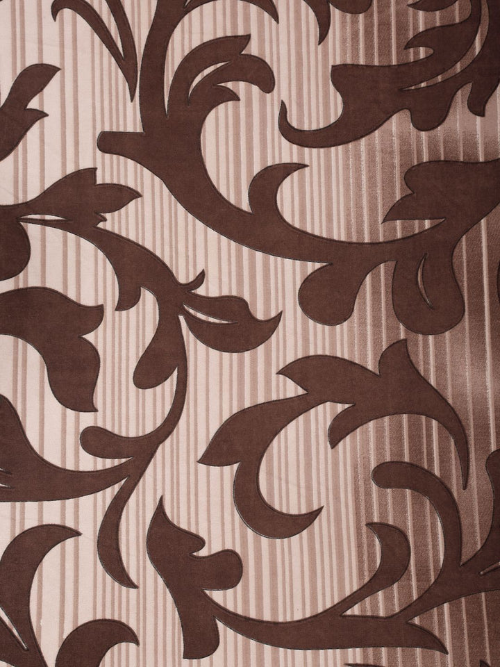 Myntra Elegant Homes Brown & Beige Floral 300 TC King Cadar dengan 2 Sarung Bantal