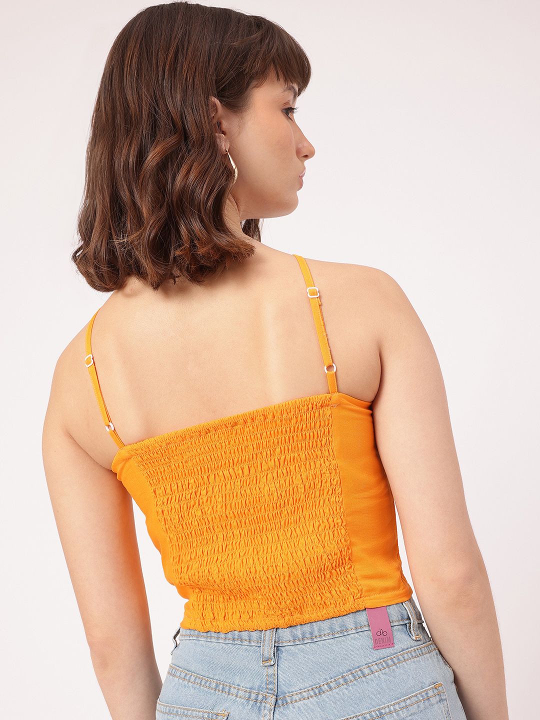 DressBerry Y2K Glam Ruched & Smocked Crop Top