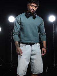 Eszett Lelaki Cotton Pullover Sweatshirt Biasa
