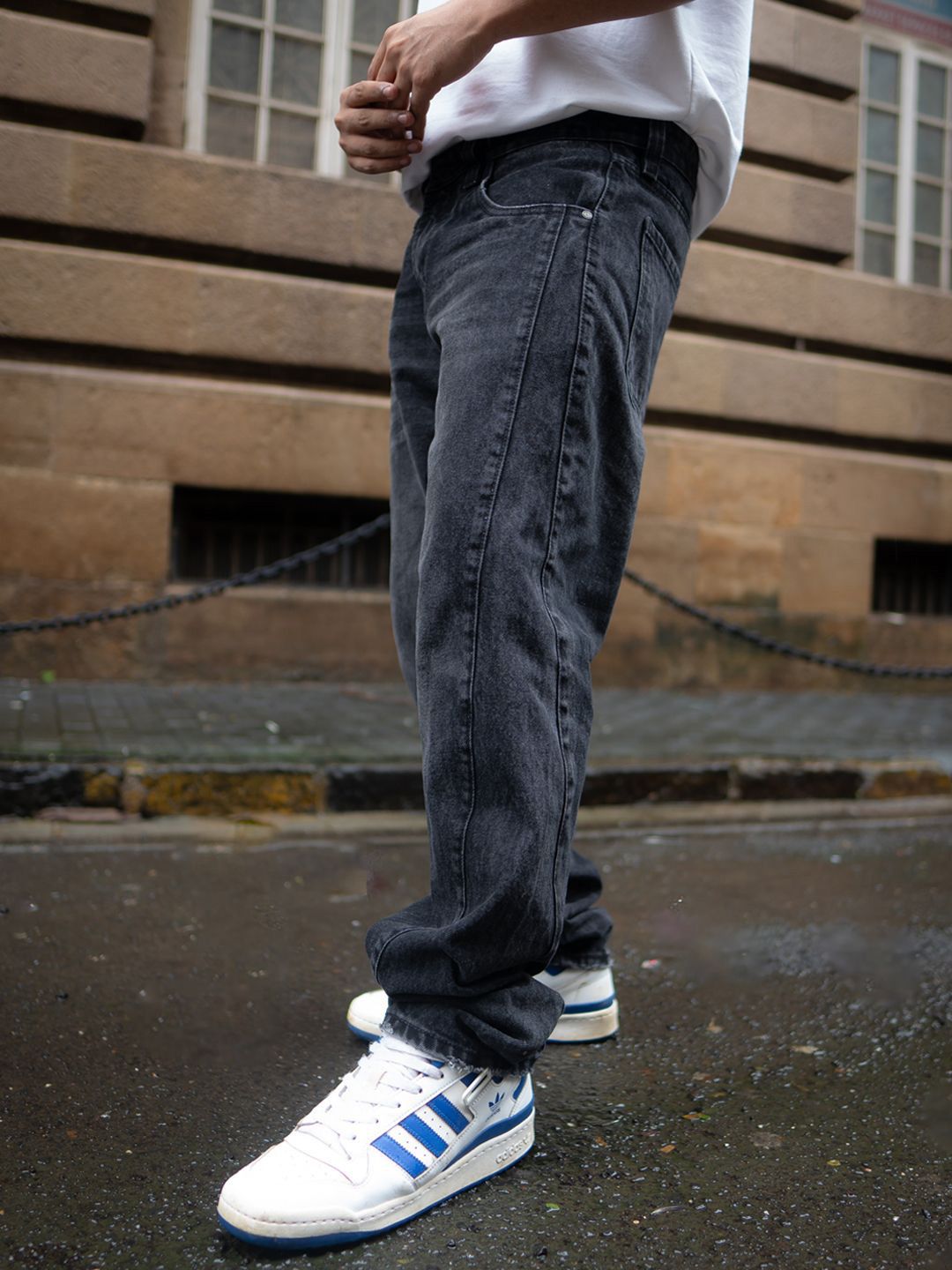 Powerlook Men Mid-Rise Baggy Fit Denim Jeans
