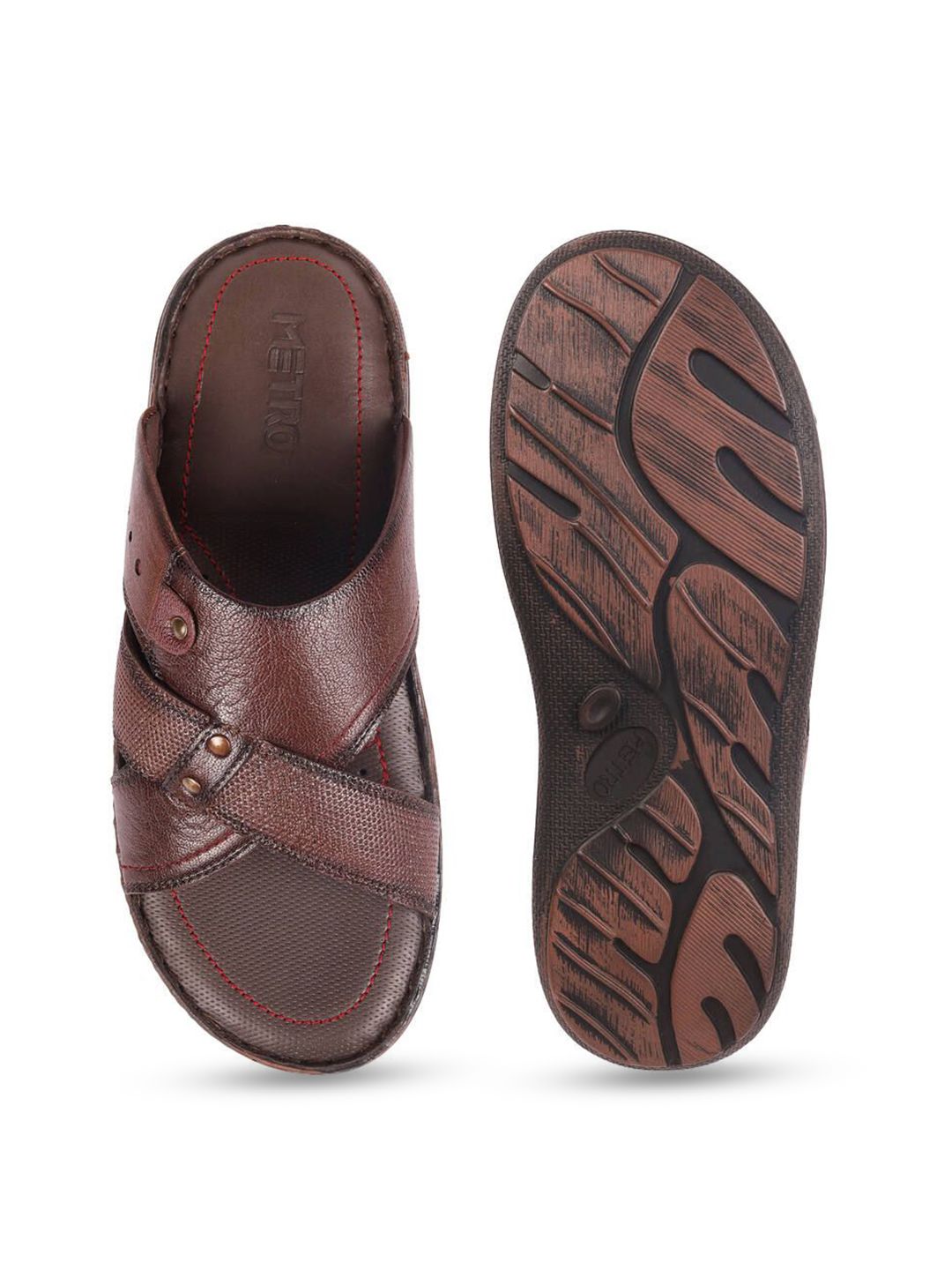 Metro Men Leather Comfort Sandals