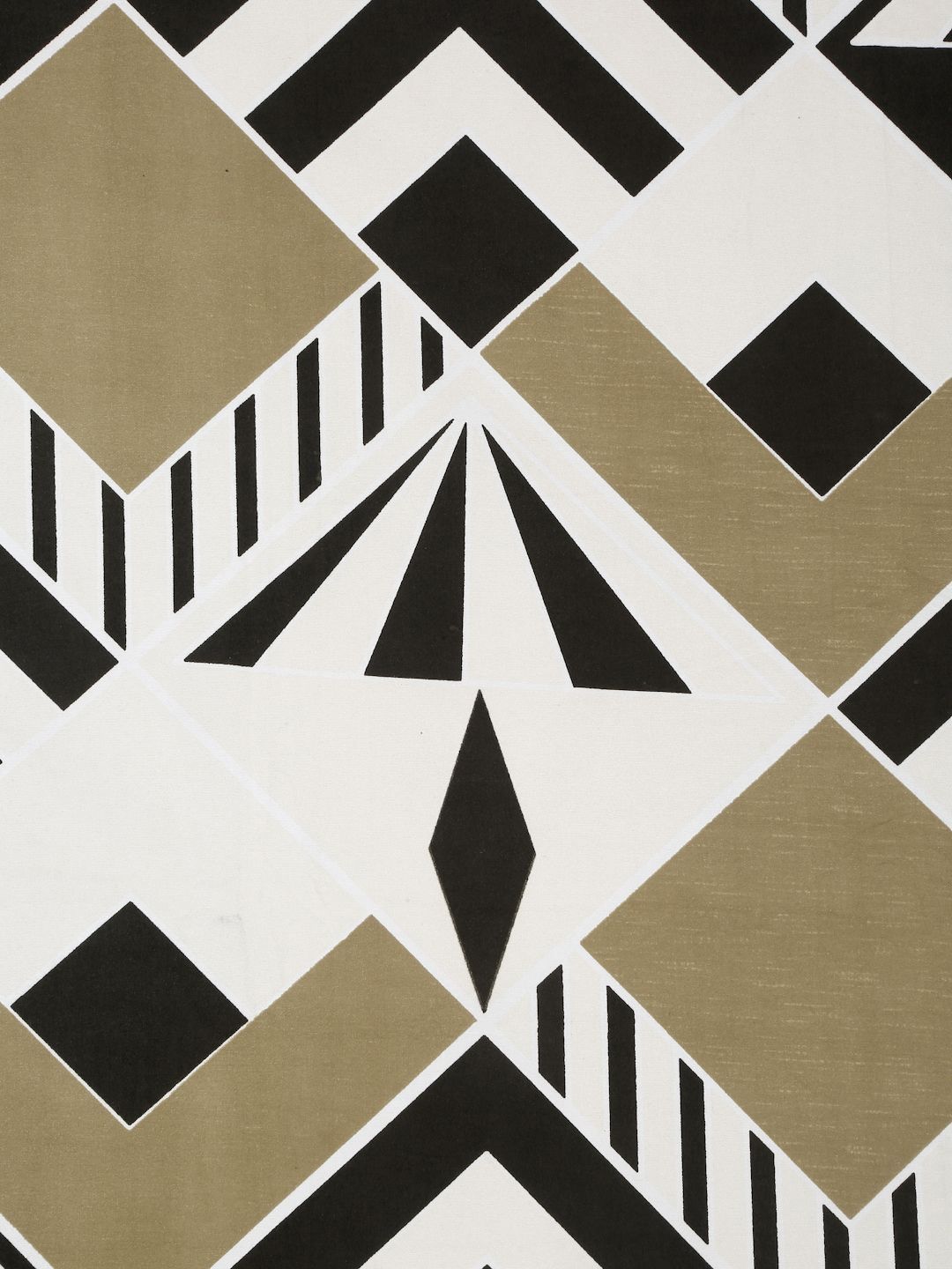 KLOTTHE Putih Elegan Kapas Geometrik 300 TC Cadar Halus Tunggal dengan Sarung Bantal-225 x 150 cm