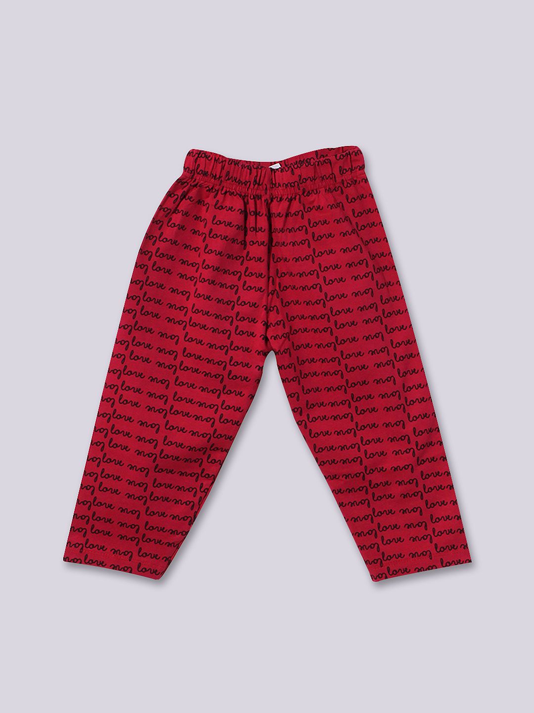 Moms Love Girls Printed T-Shirt With Trousers