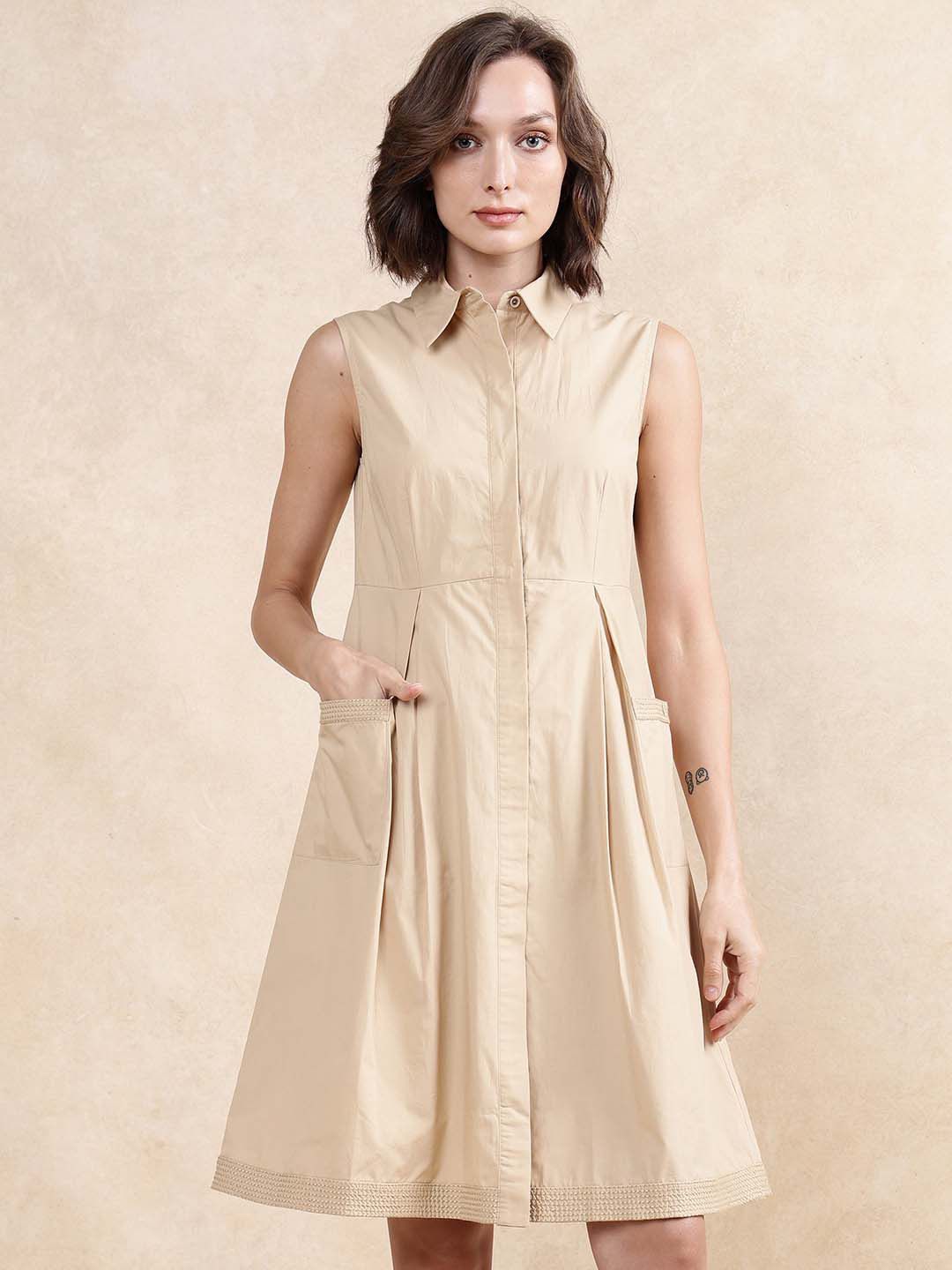 Rareism pakaian midi A-line formal