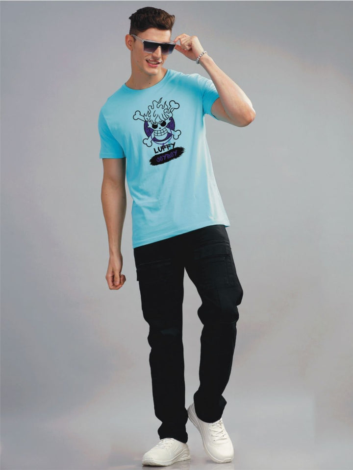 ADRO Men Printed Applique T-shirt