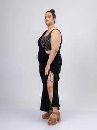 Mamicha Women Puzzling Crepe Maxi Dress