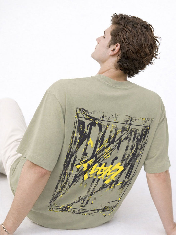 ADRO Men Printed Drop-Shoulder Sleeves T-shirt