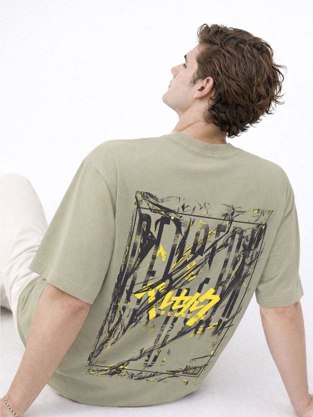 ADRO Men Printed Drop-Shoulder Sleeves T-shirt