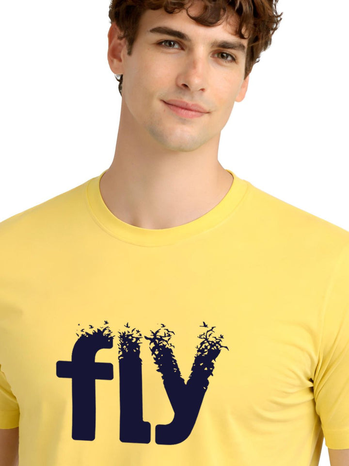 ADRO Men Typography Printed T-shirt