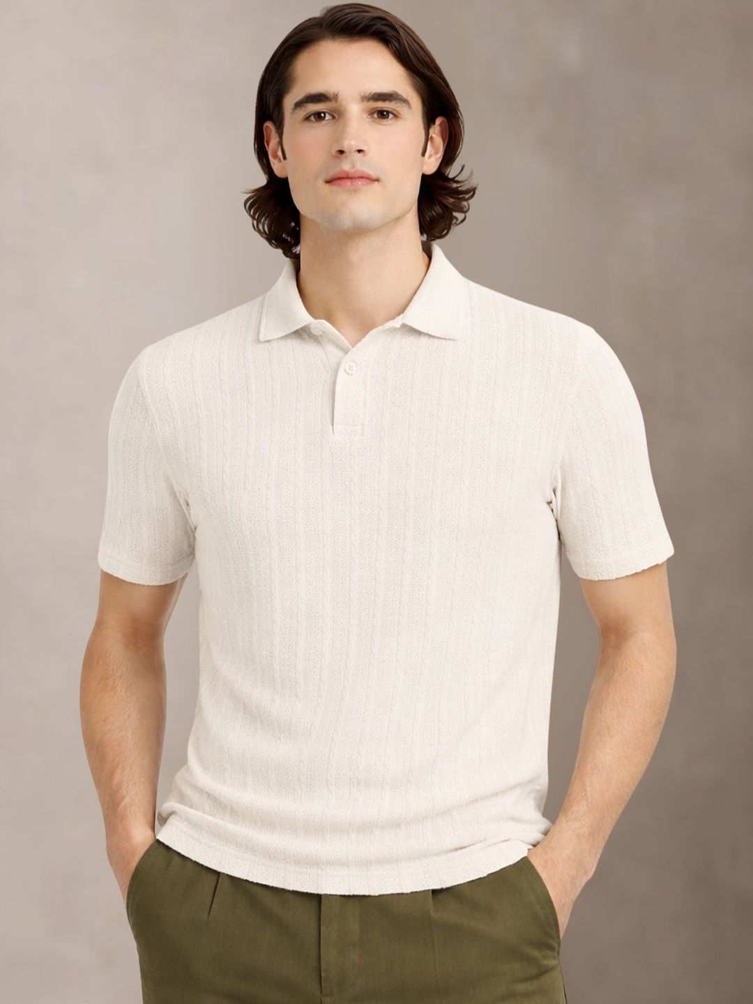 ADRO Men Polo Collar T-shirt
