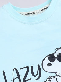 Happy Faces Kids Girls Snoopy Printed Pure Cotton Longline T-Shirt