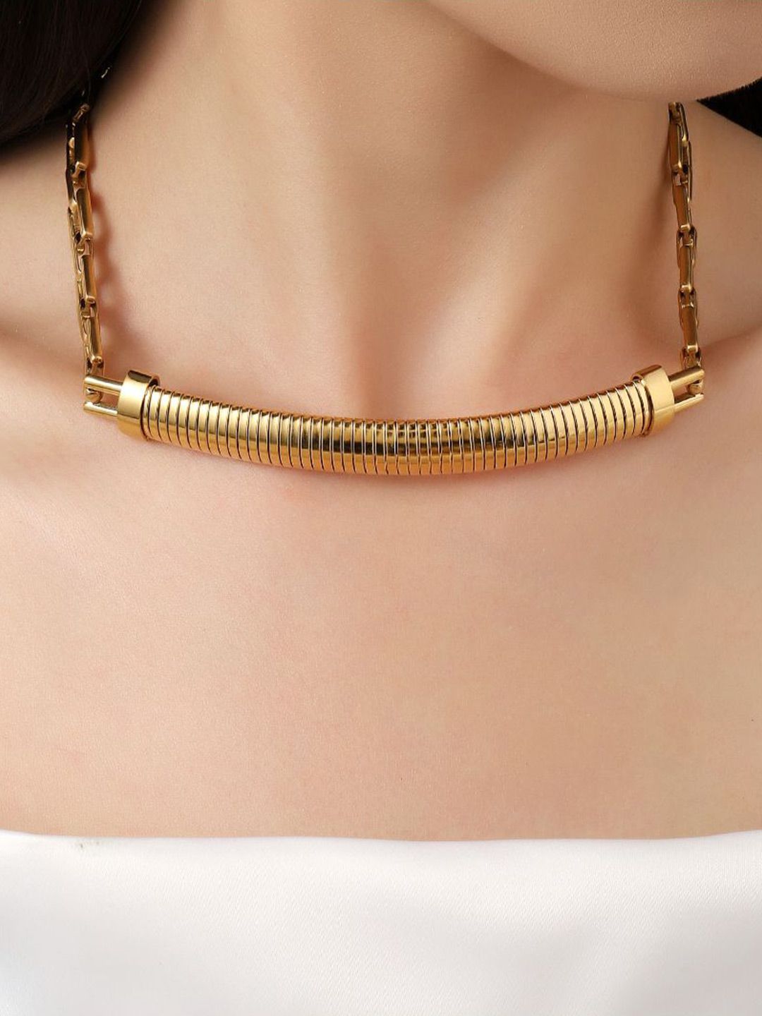 Kalung minimal keluli tahan karat asin