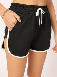 DressBerry Women Preppy Monochrome Laid-Back Shorts