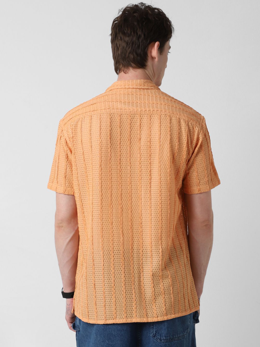 VASTRADO Men Classic Cuban Collar Solid Casual Shirt