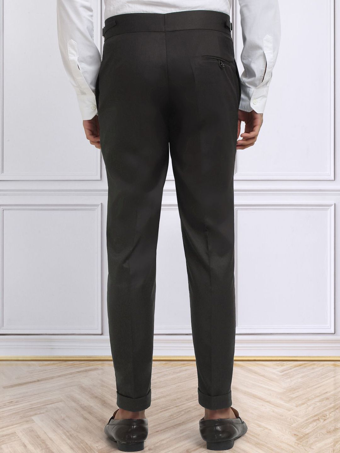 KLOTTHE Men Cotton Rich Solid Slim Fit Gurkha Trousers