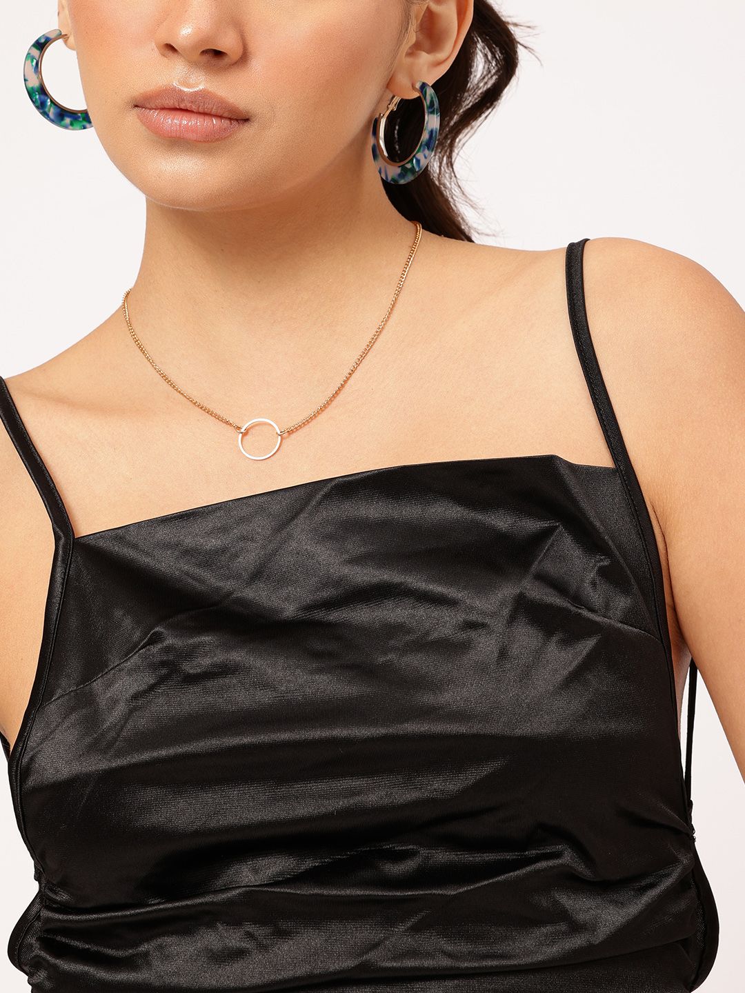DressBerry Satin Finish Bodycon Mini Dress