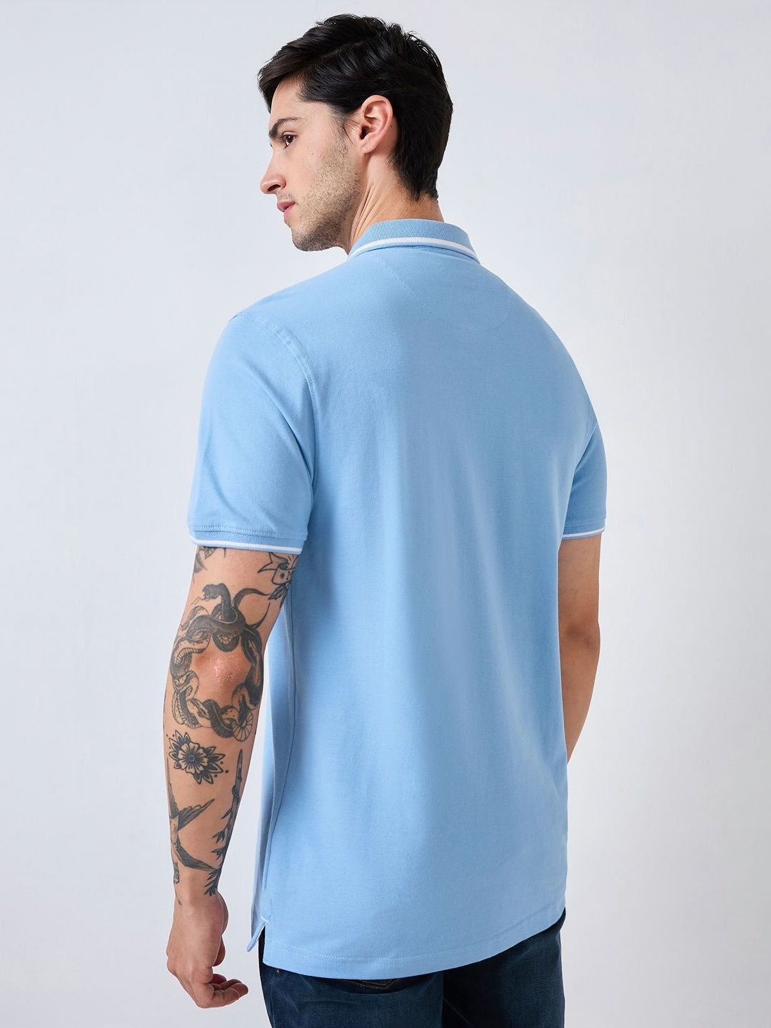 SPYKAR Men Polo Collar Solid Cotton Slim Fit T-shirt