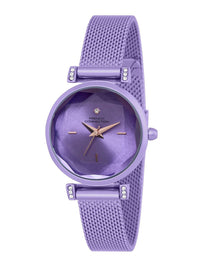 French Connection Women Embellished Dial & Stainless Steel Bracelet Style Straps Analogue Watch FCU5LM