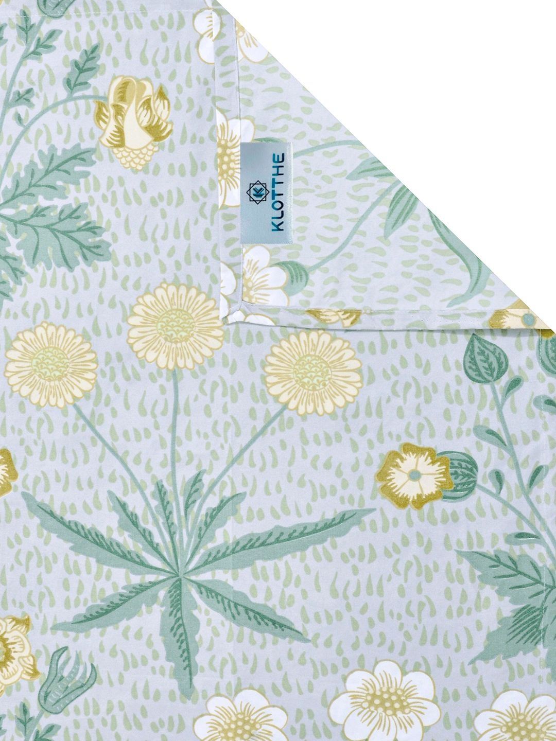 KLOTTHE Green Floral 300 TC Cadar King