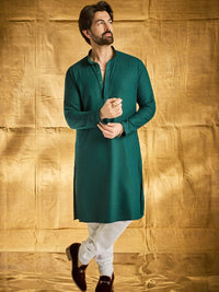 SOJANYA Men Checked Thread Work Kurta