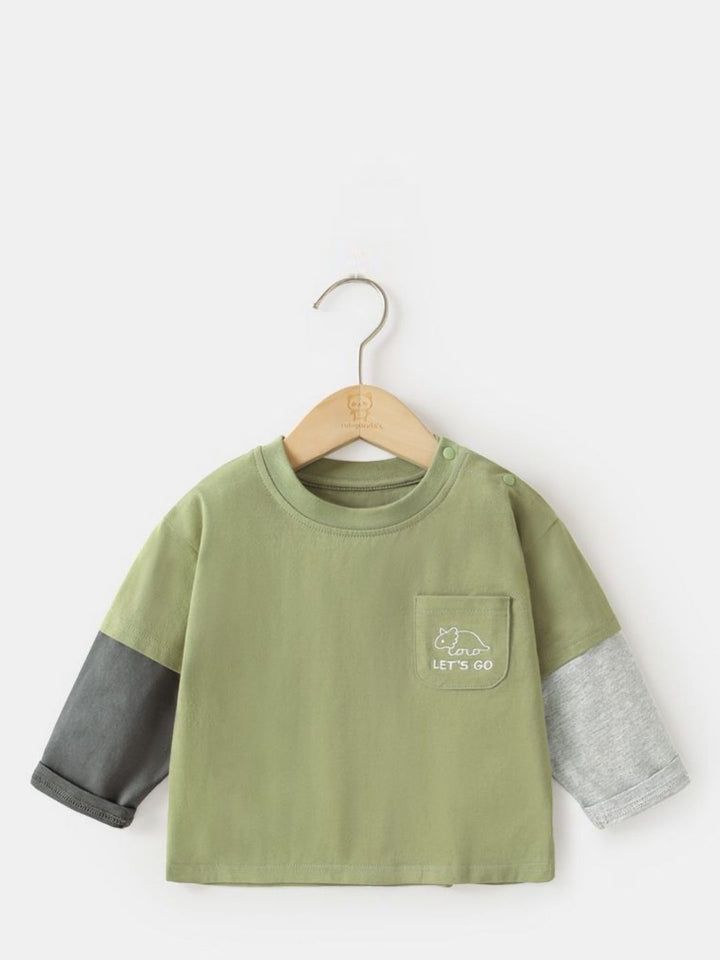 YK Kids Solid Round Neck Cotton T-shirt