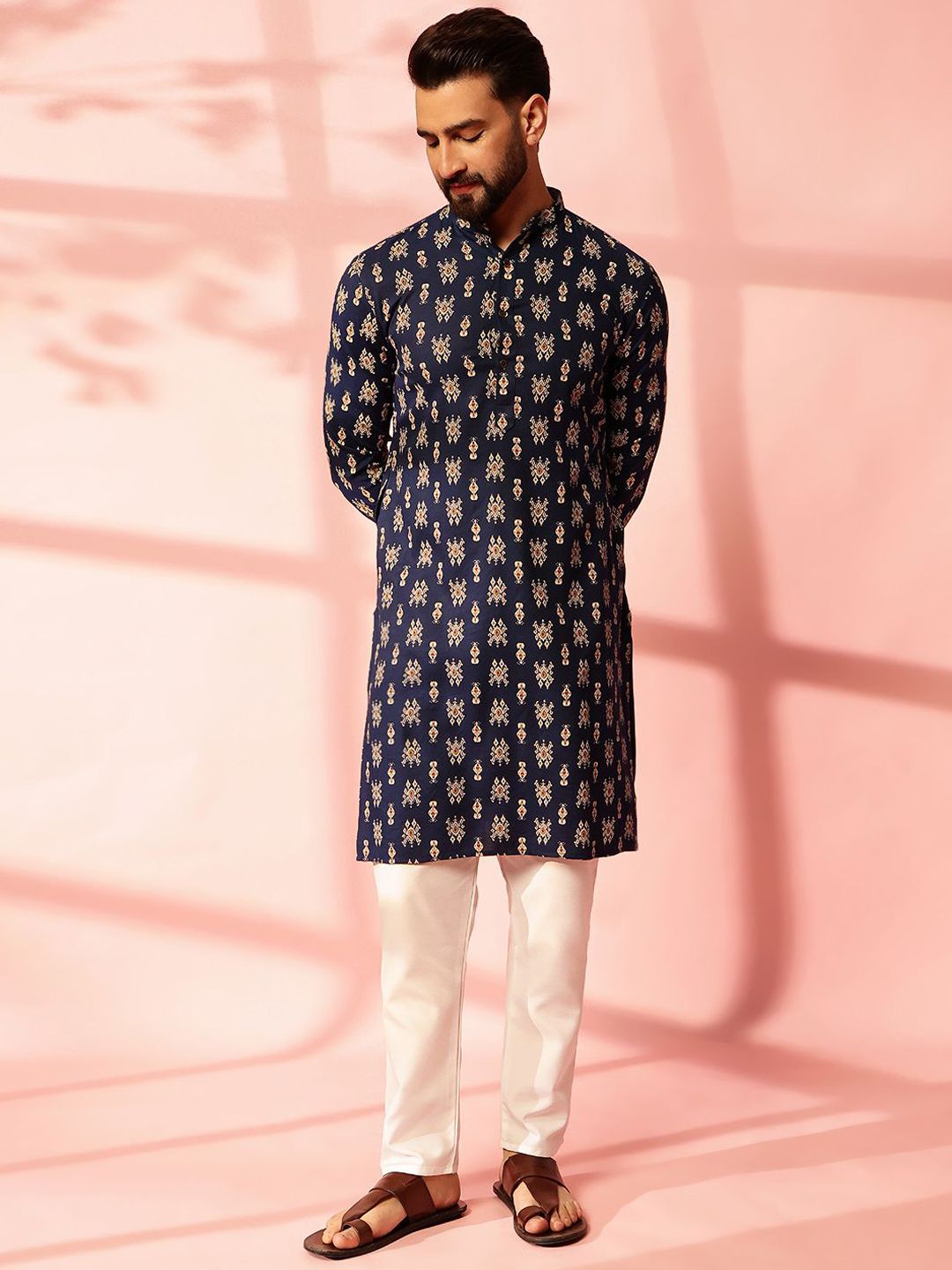 Anouk Men Paisley Printed Regular Kurta with Pyjamas