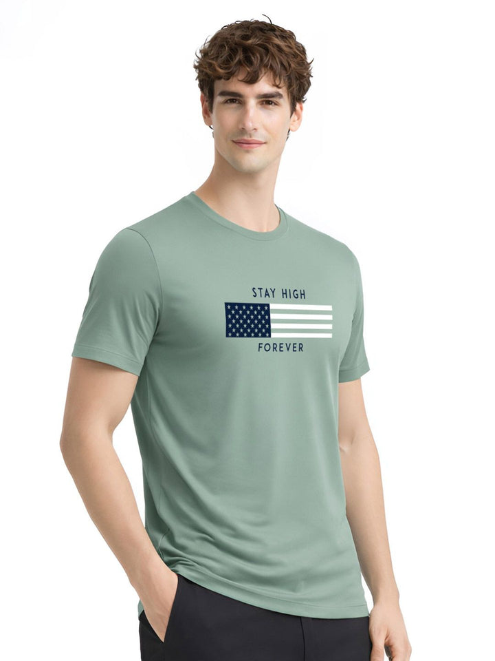 ADRO Typography Printed Round Neck Cotton Regular Fit T-shirt