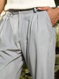 Campus Sutra Men Solid Mid-Rise Comfort Trousers