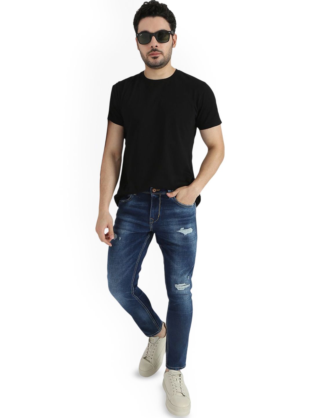SPYKAR Men Slim Fit Mildly Distressed Heavy Fade Jeans
