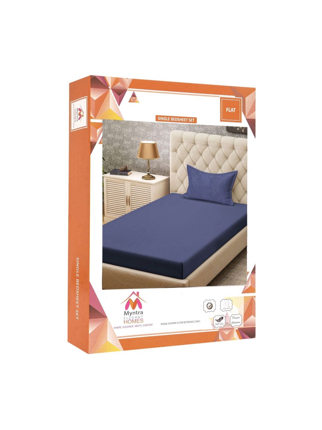 Myntra Elegant Homes Biru 300 TC Cadar Katil Single- 2.25 m x 1.50 m