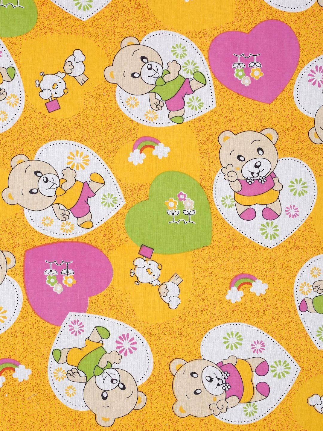 Myntra Elegant Homes Kids Yellow Printed Pure Cotton 400 TC King Set Cadar 2.5 x 2.25m