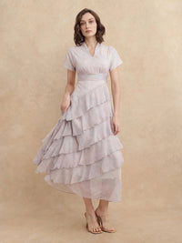 RAREISM Print A-Line Midi Dress