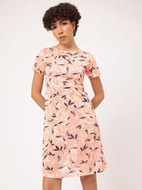 DressBerry Pretty in Pastel Floral Print Satin Finish Sheath Dress