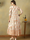 Mamicha Floral Print A-Line Midi Dress