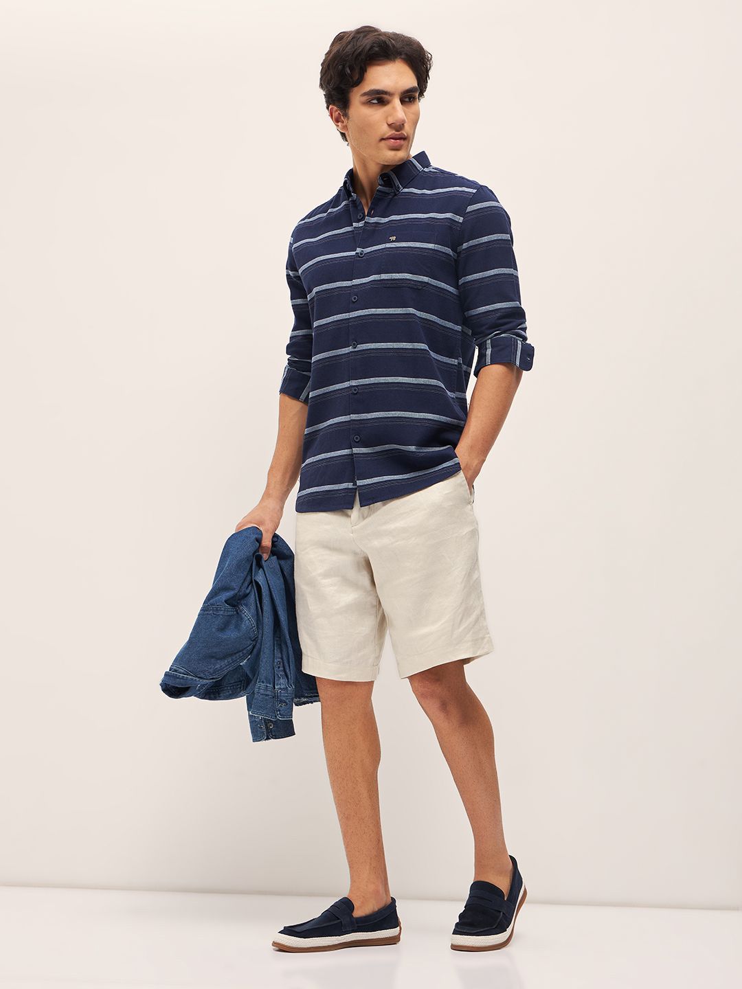 THE BEAR HOUSE Men Slim Fit Multi Stripes Casual Shirt