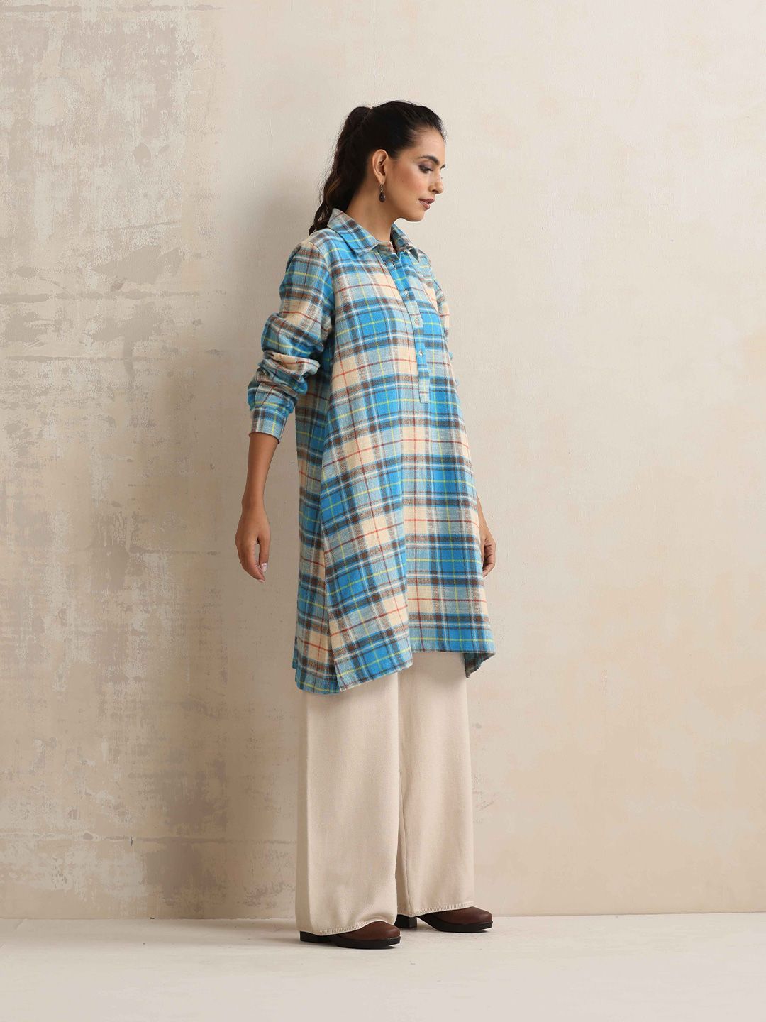 trueBrowns Checked Winter Top