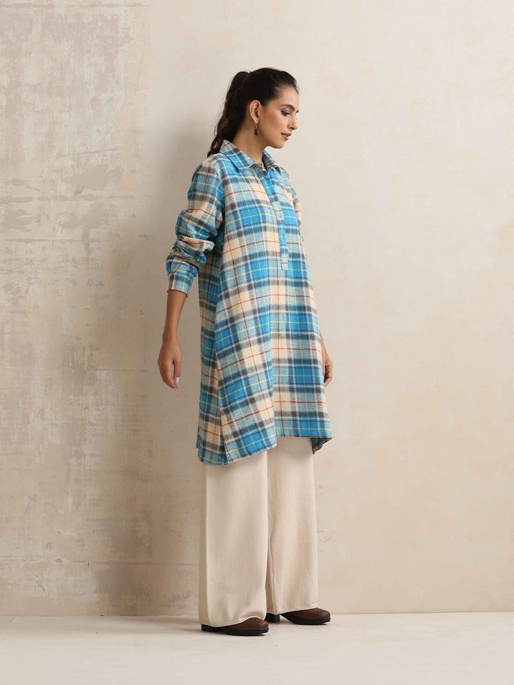 trueBrowns Checked Winter Top