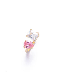 SALTY Mesmerize Toi-et-Moi Golden Ring For Women & Girls Finger Ring Jewellery Accessories