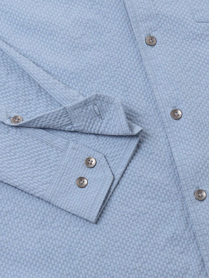 VASTRADO Men Classic Spread Collar Solid Slim Fit Casual Shirt