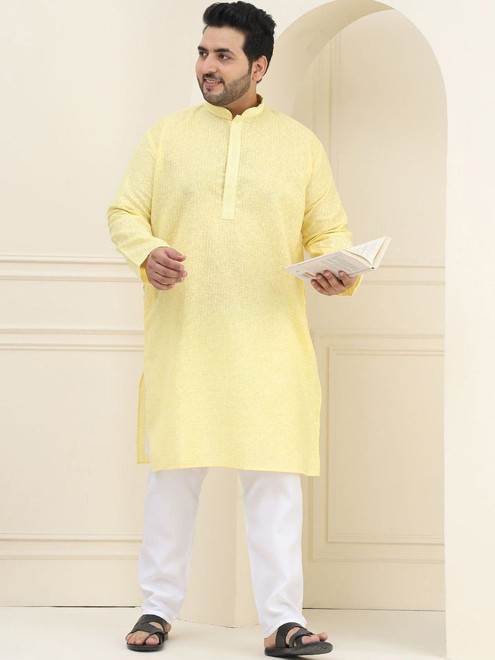 SOJANYA PLUS Checked Woven Design Pure Cotton Straight Kurta With Pyjama