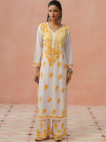 Rumah Chikankari Kurta Chikankari Biasa Wanita dengan Seluar