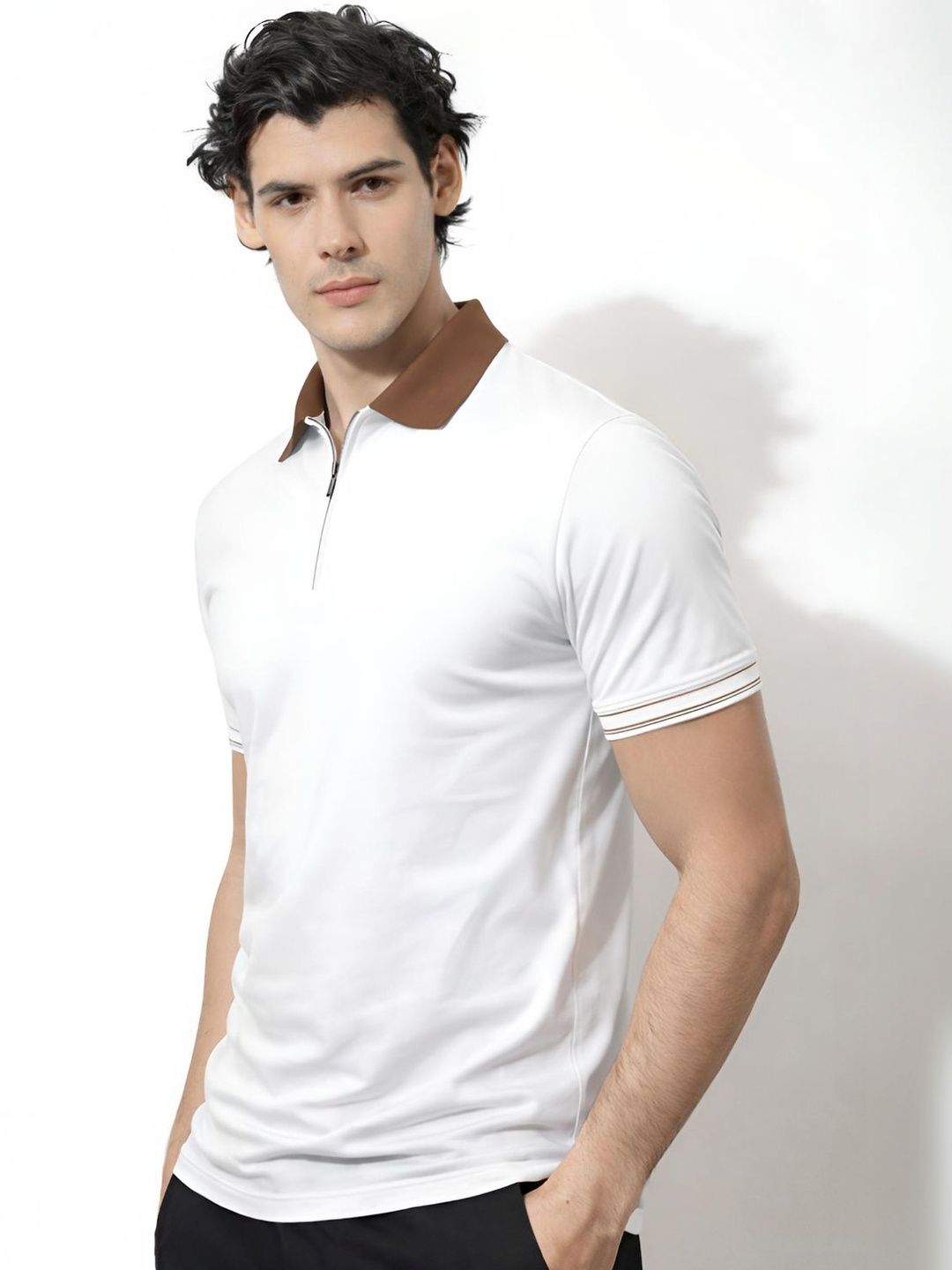 ADRO Men Polo Collar T-shirt