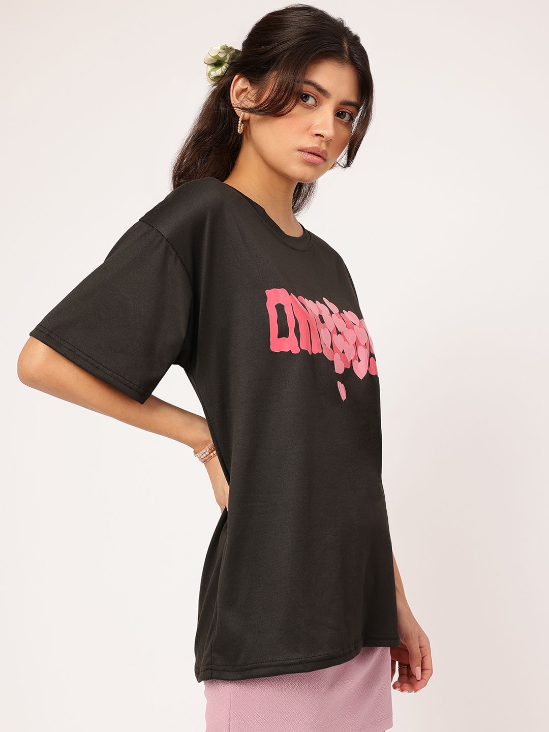 DressBerry Heartthrob Threads Printed Relaxed T-shirt