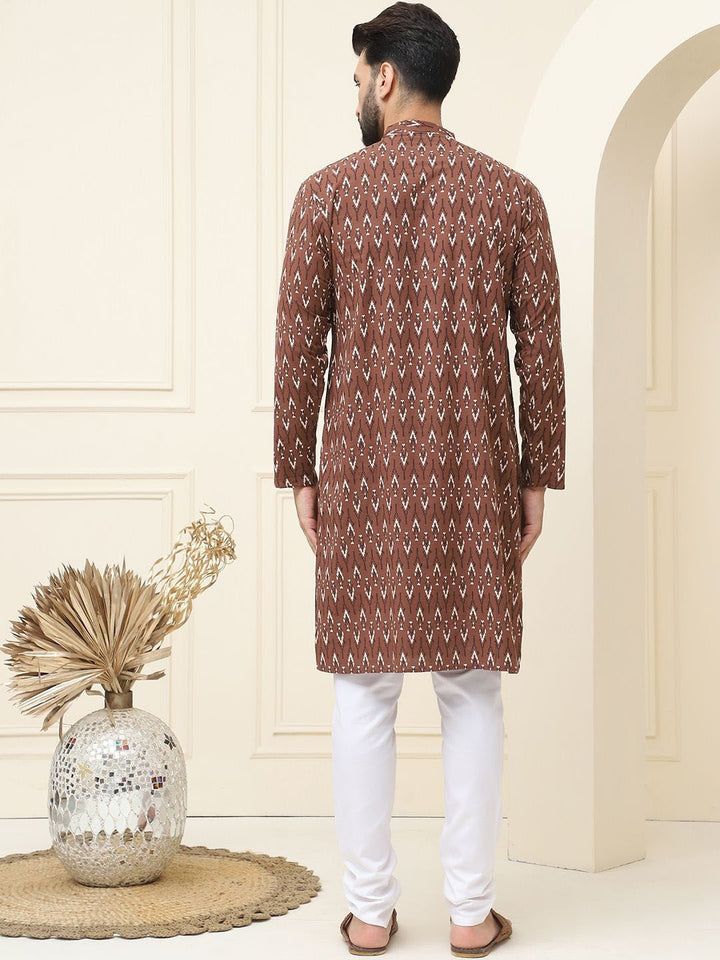 SOJANYA Ethnic Motifs Printed Regular Pure Cotton Kurta With Pyjama