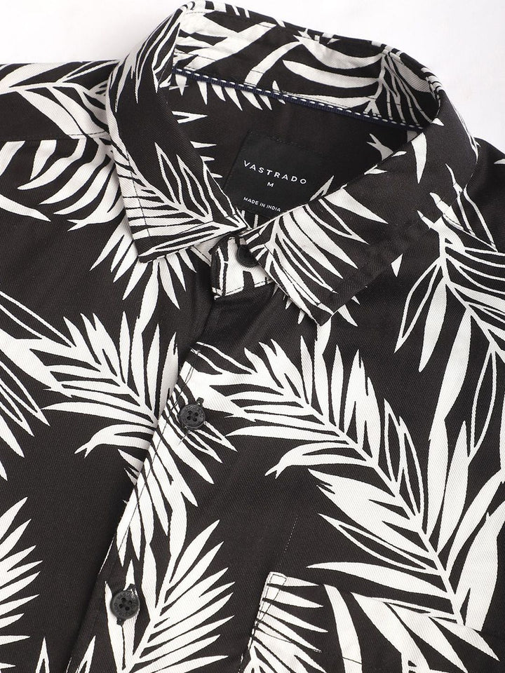 VASTRADO Men Classic Slim Fit Floral Printed Casual Shirt