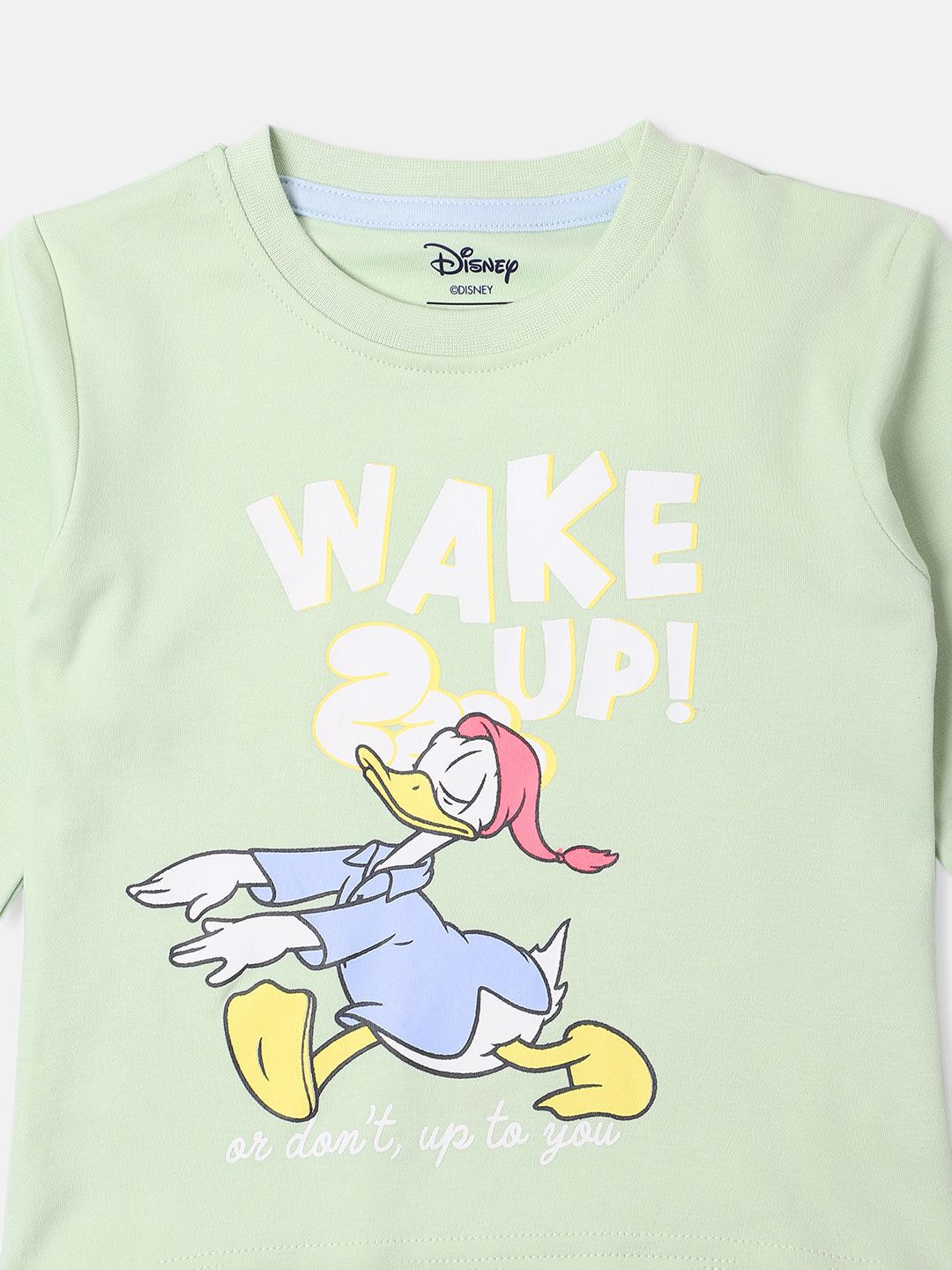 NautiNati Disney Donald Duck Baby Boys Green & Blue Casual T-shirt & Track Pants