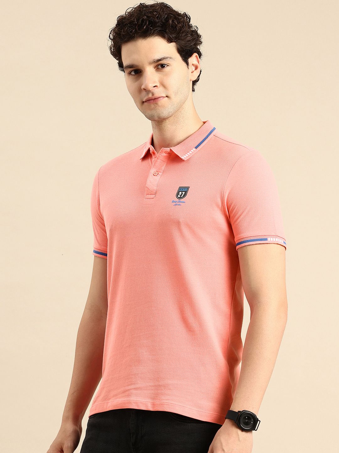 Being Human Polo Collar Pure Cotton T-shirt